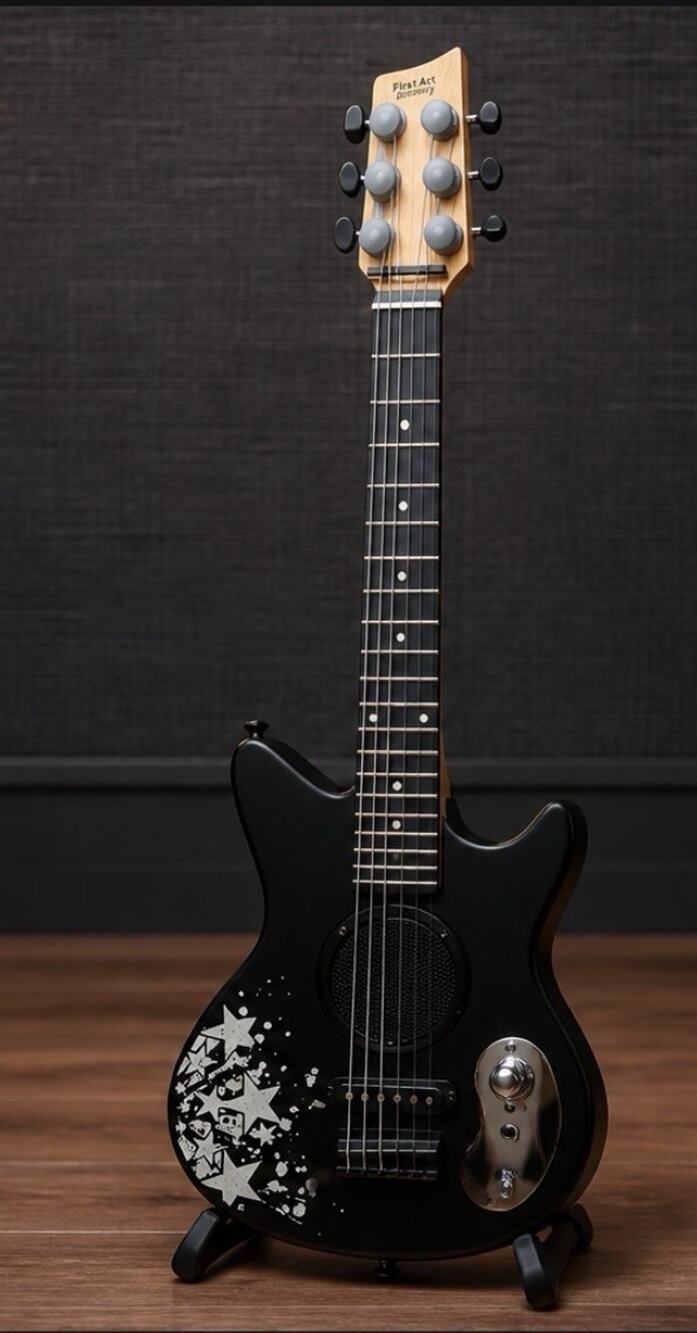 First Act Discovery Electric Guitar Black Built-In Speaker 30”